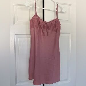 Urban Outfitters Mauve Lace Slip Dress